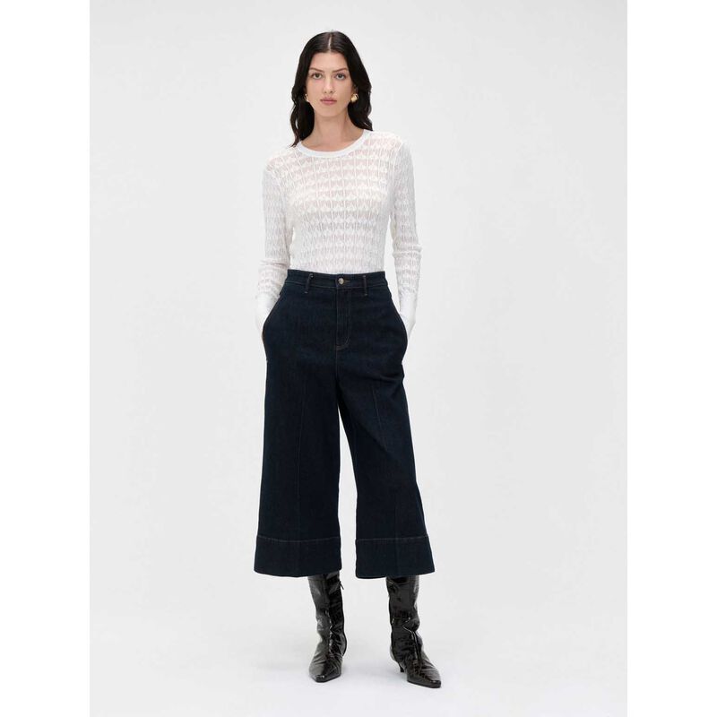 Veronika Maine Lacy Puff Sleeve Knit image number 3